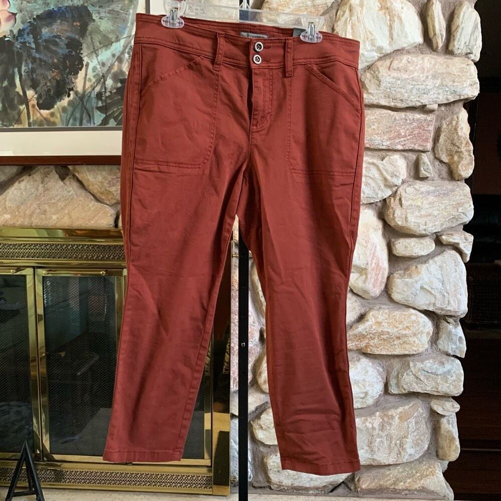 NWT Torrid womens plus crop aviator skinny stretch twill mid rise pant color fir
